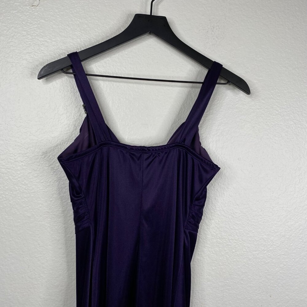 La Belle Dress Babydoll Satin Asymmetrical Women's Purple Sz M Vamp Whimsigoth - Picture 9 of 12